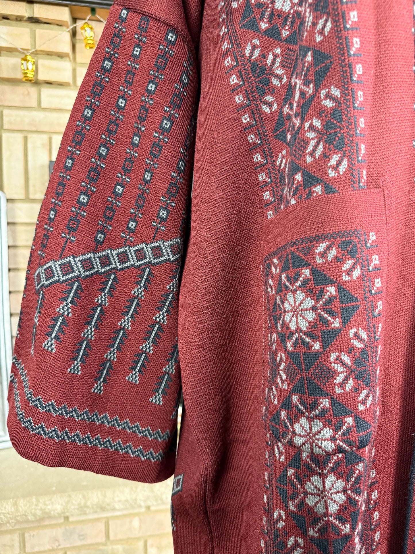 Burgundy Wool Besht