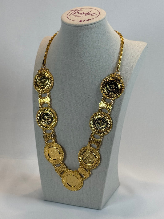 Golden Coin "Lira" Necklace II (Qilada)