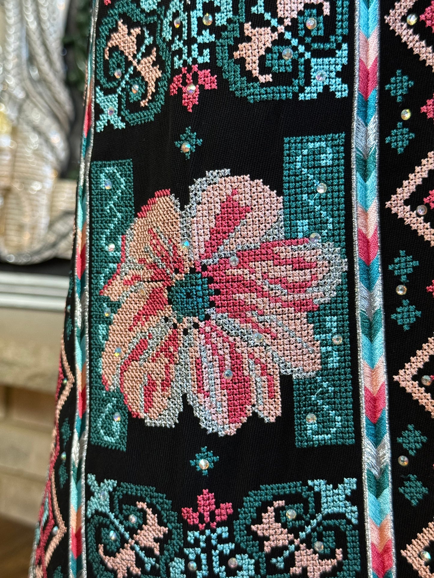 Black/Turquoise Safad Thobe