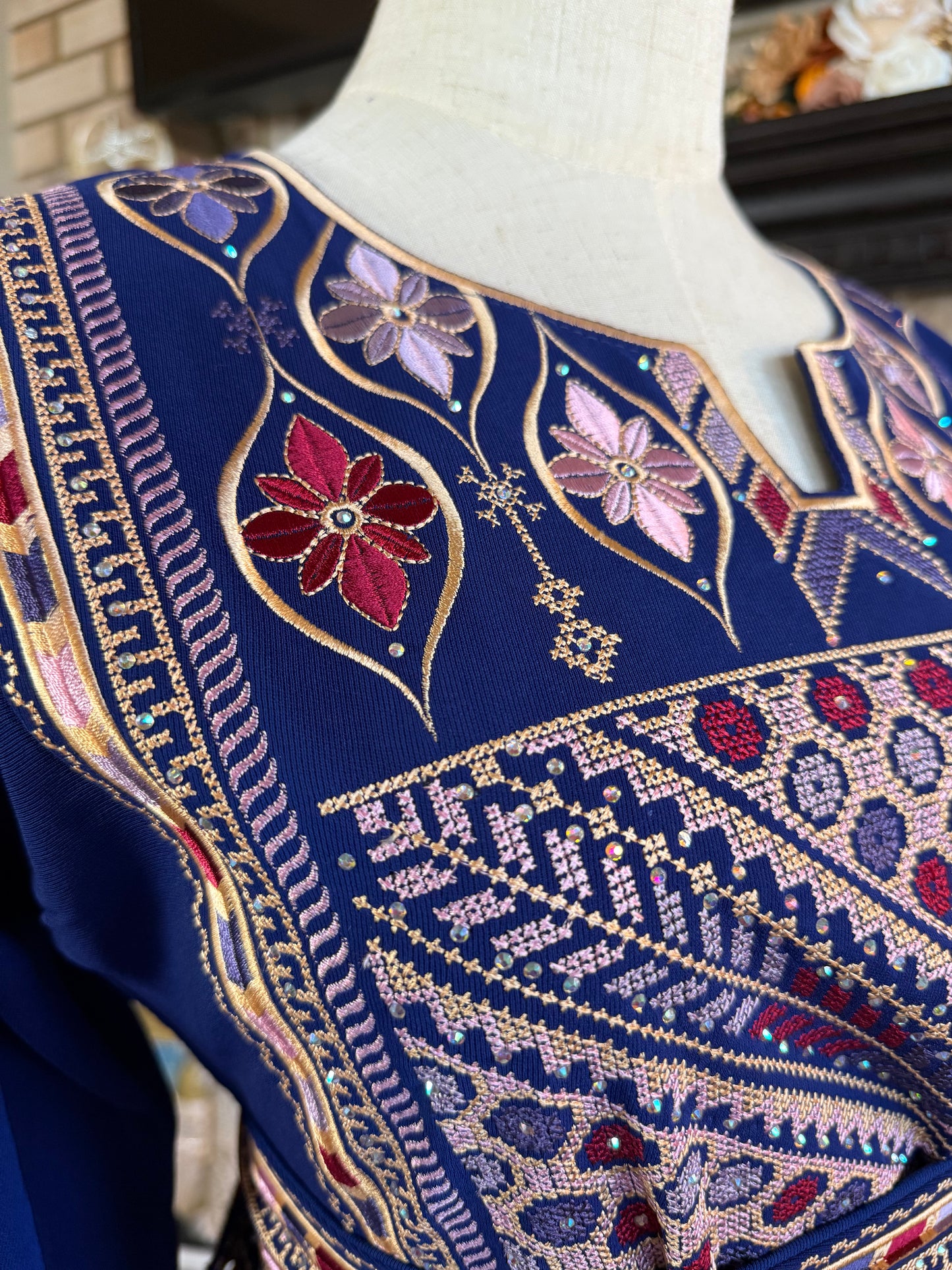 Navy Blue Jafra Thobe