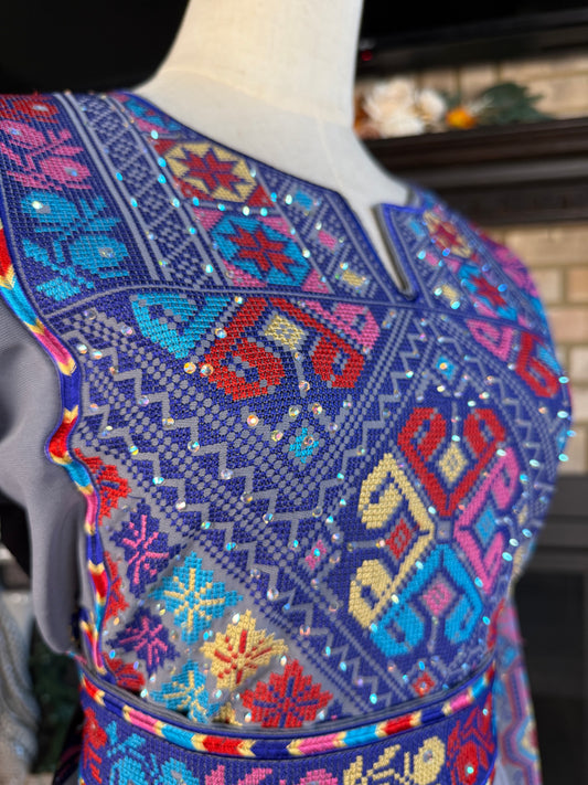 Gray/Blue Al-Zaytoon Thobe