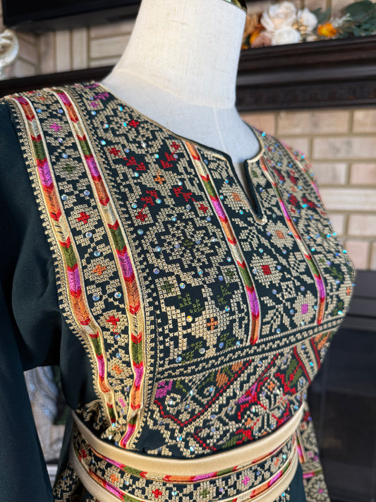 Olive Green Queen's Thobe