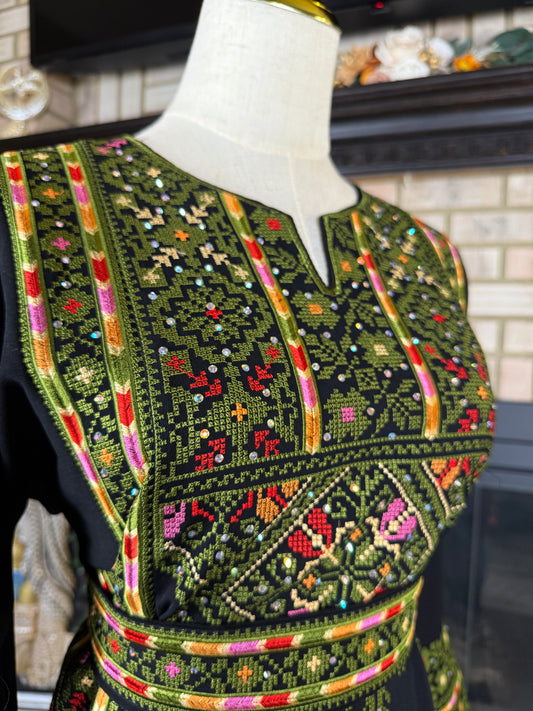 Black/Green Silwad Thobe