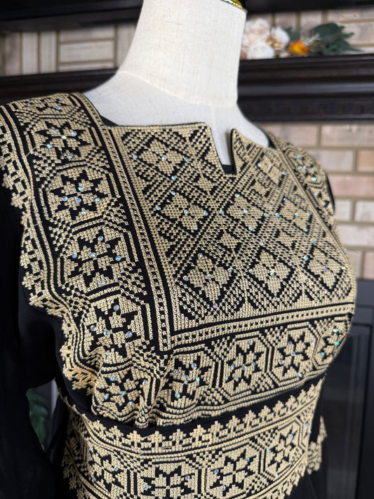 Black/Gold Tulkarm Thobe