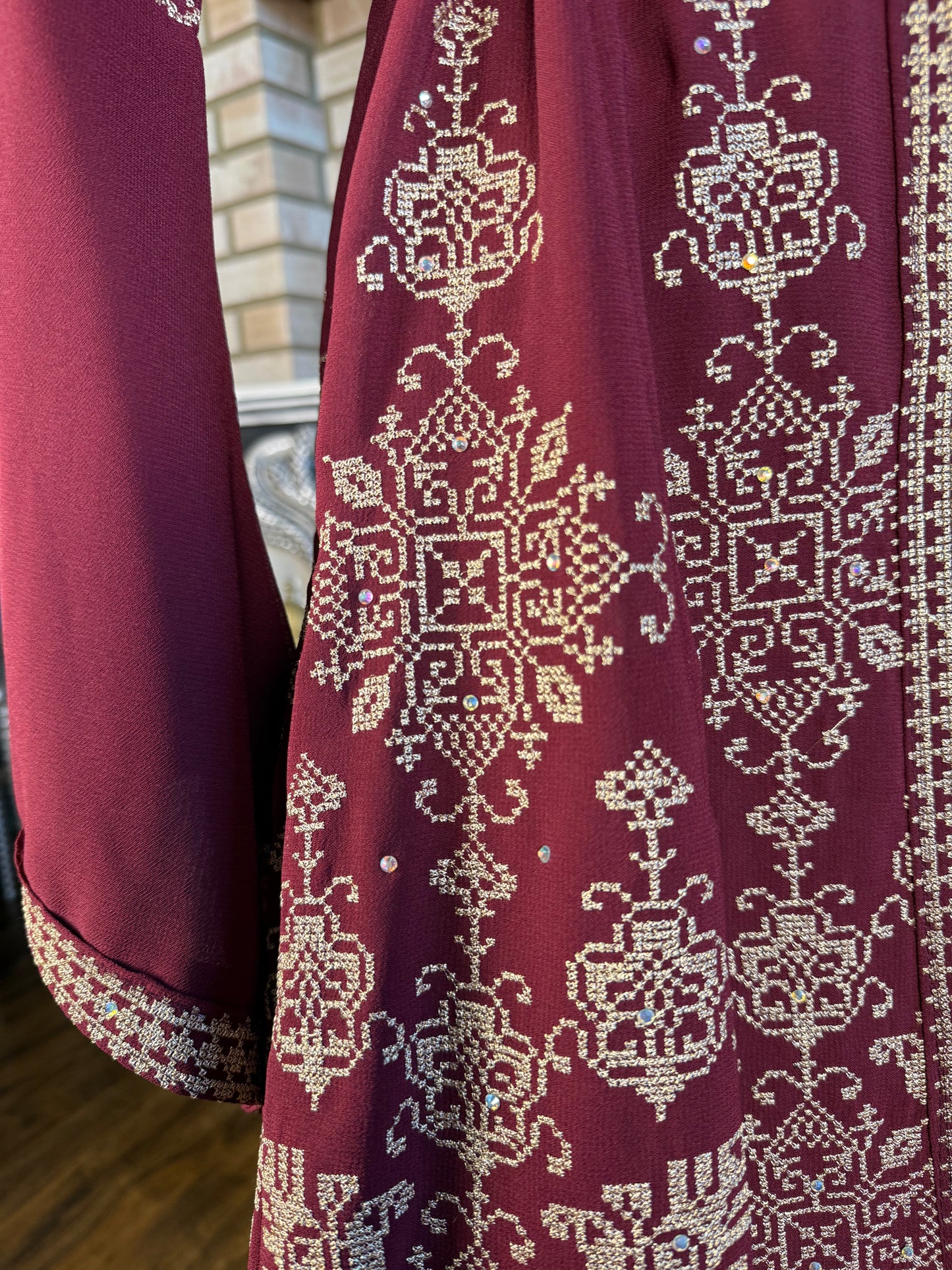 Burgundy Qaftan