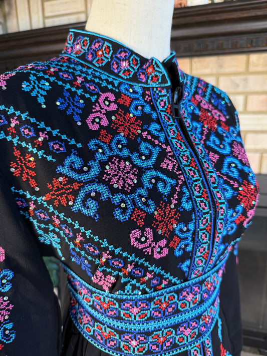 Black/Blue Diamonds Qaftan