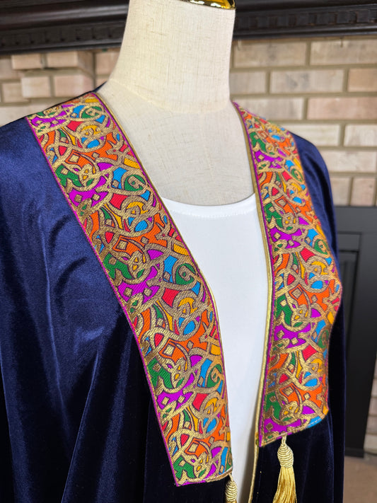 Velvet Midnight Blue Pattern Besht