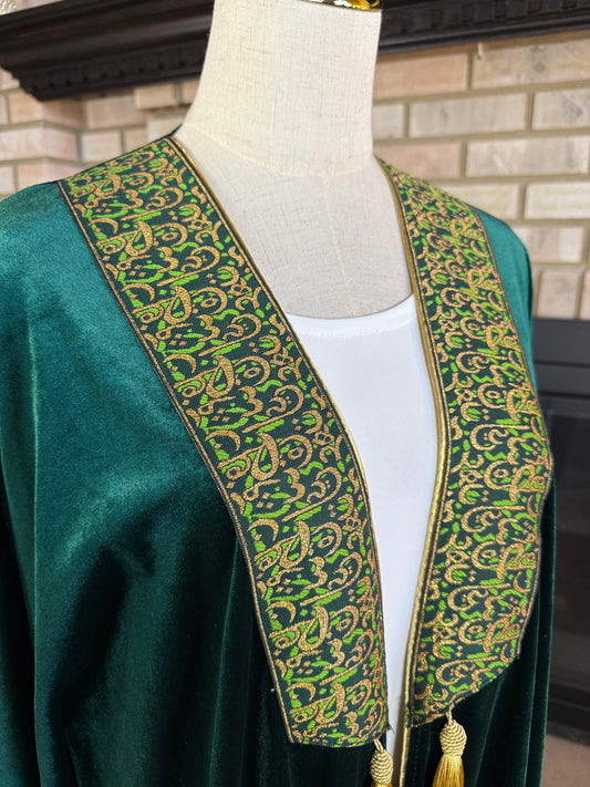 Velvet Emerald Green Calligraphy Besht