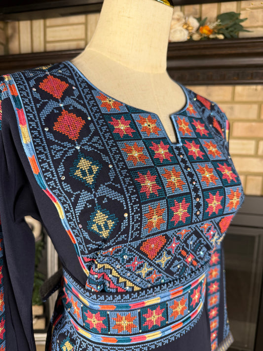 Navy blue Deir Al-Balah Thobe