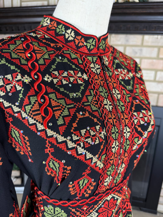 Black/Red Jadayel Qaftan