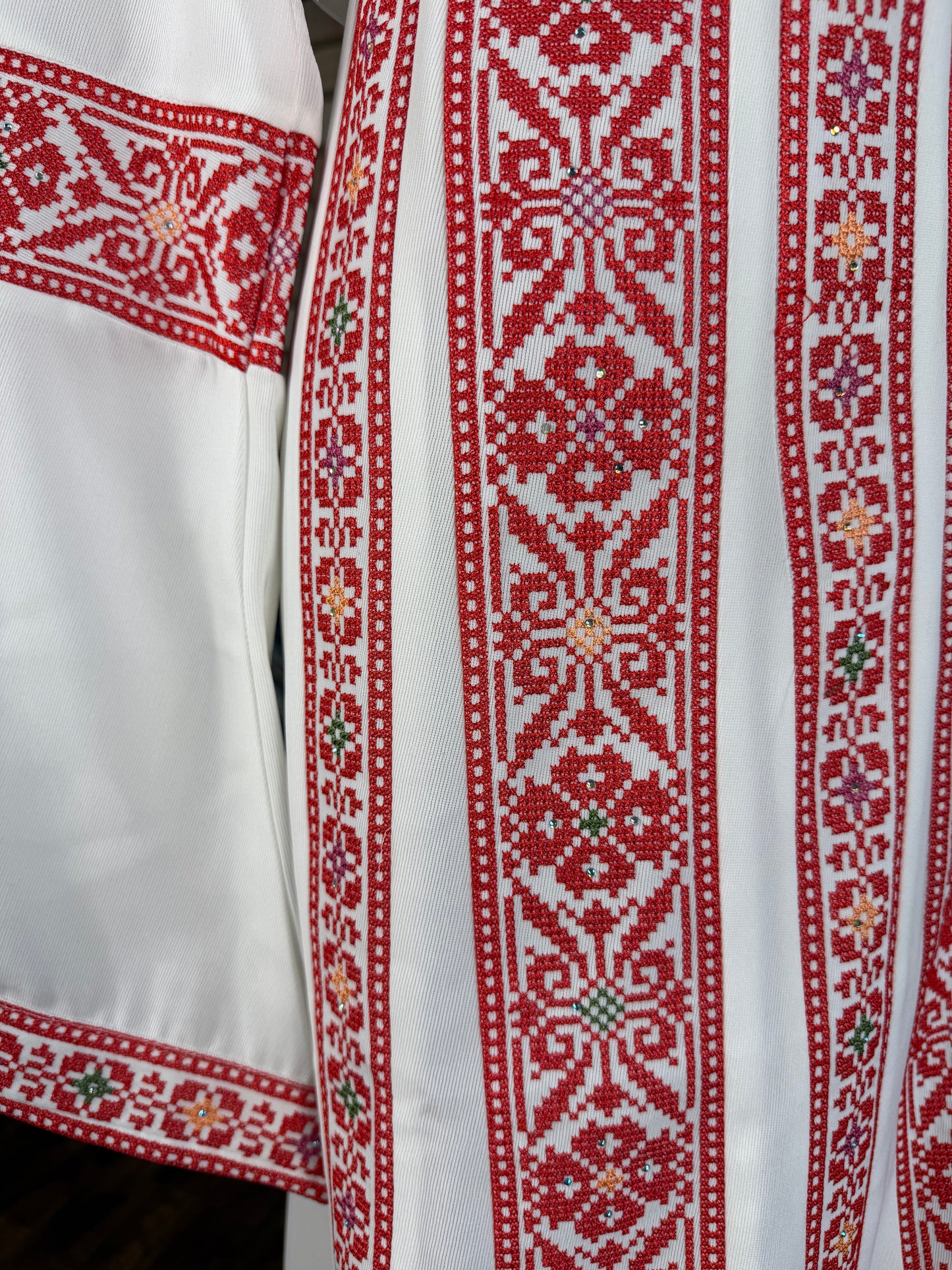 White/Red Jerusalem Thobe