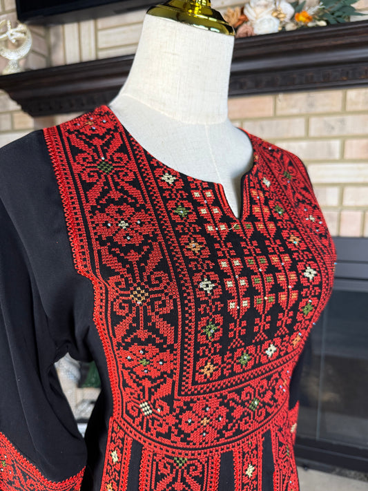 Black/Red Jerusalem Thobe