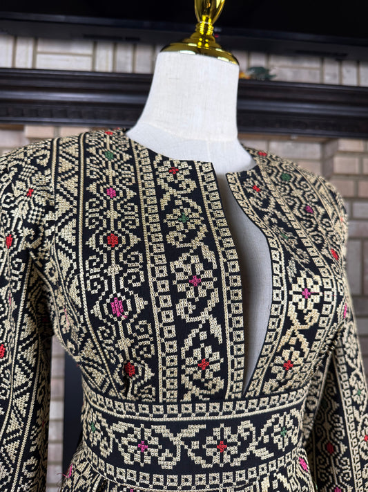 Traditional Wheat Embroidery Cardigan