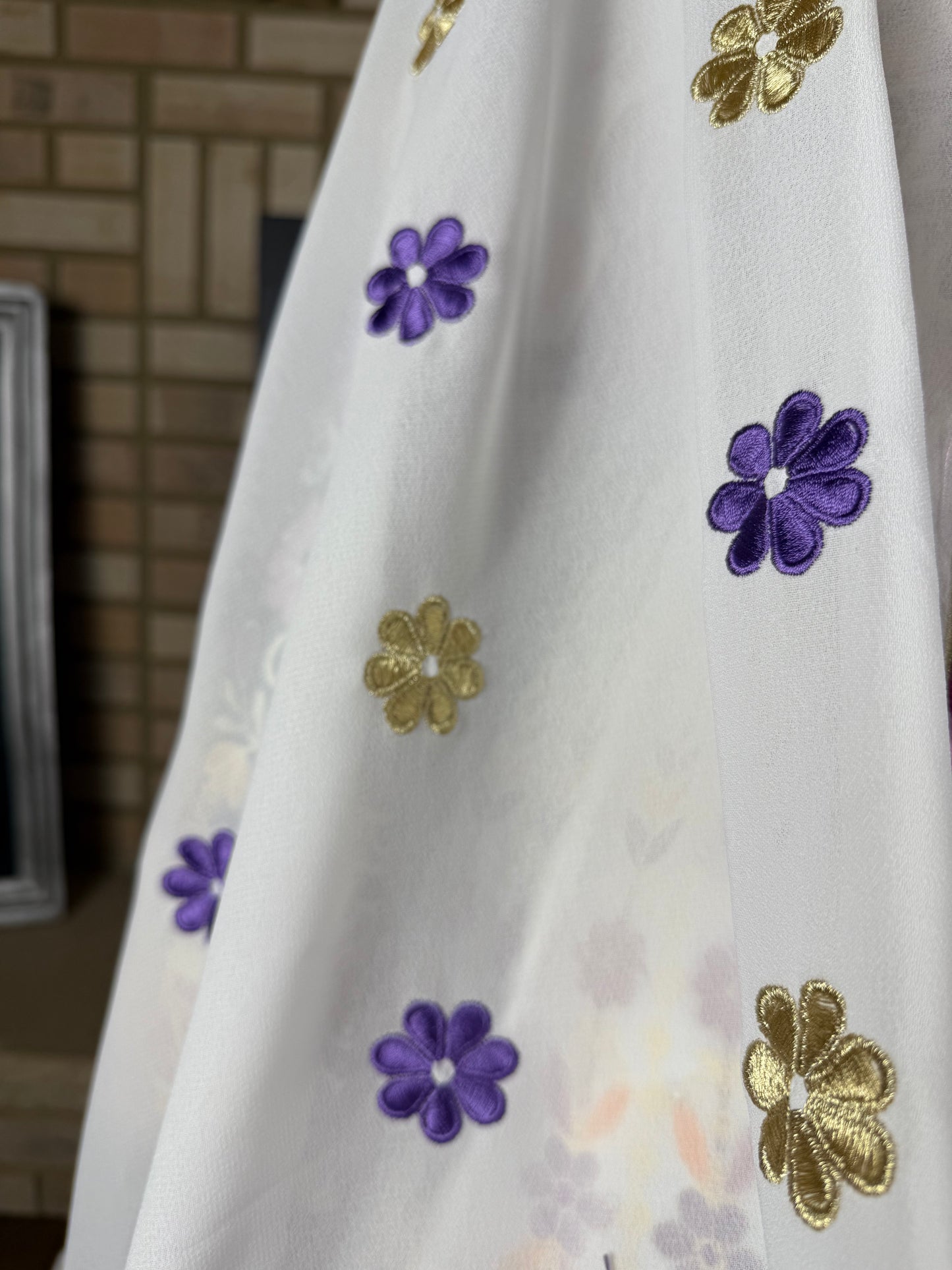 White/Purple Bridal Thobe