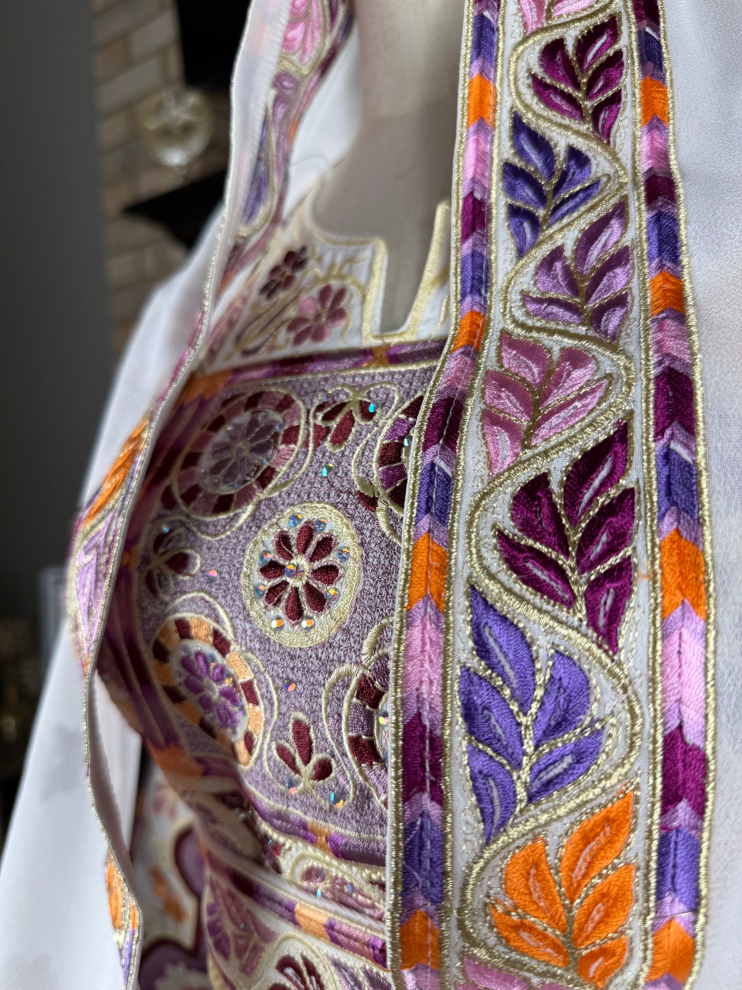 White/Purple Bridal Thobe
