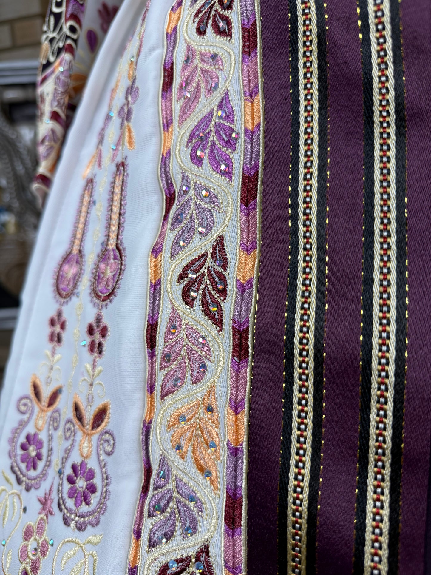 White/Purple Bridal Thobe