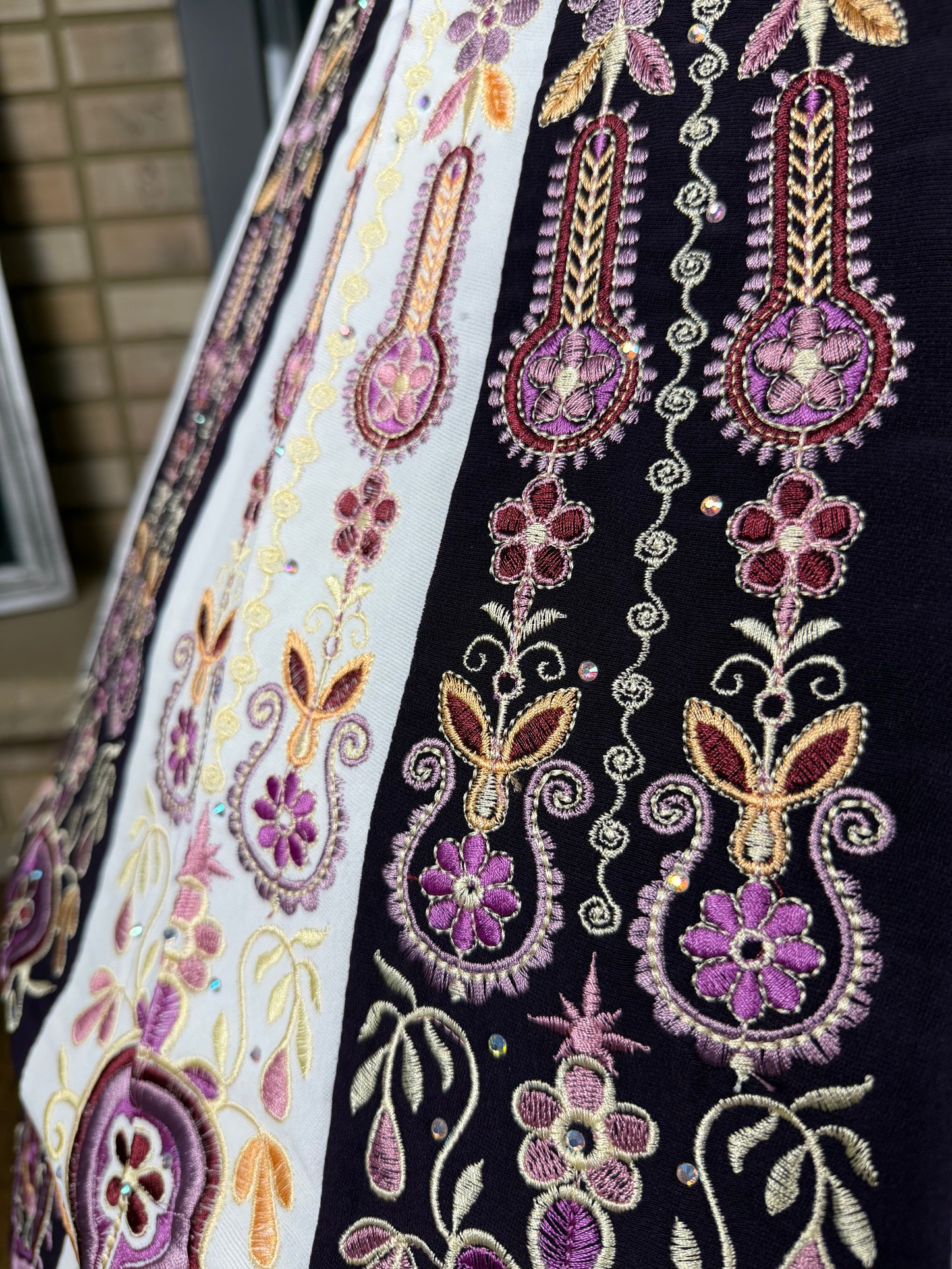 White/Purple Bridal Thobe