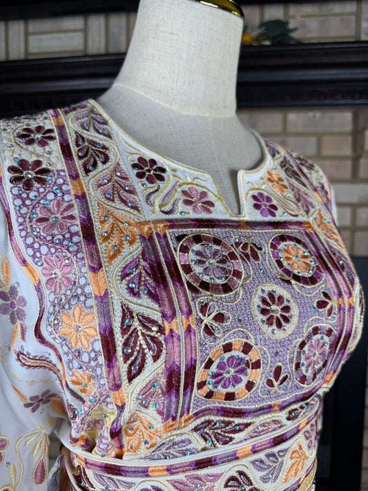 White/Purple Bridal Thobe