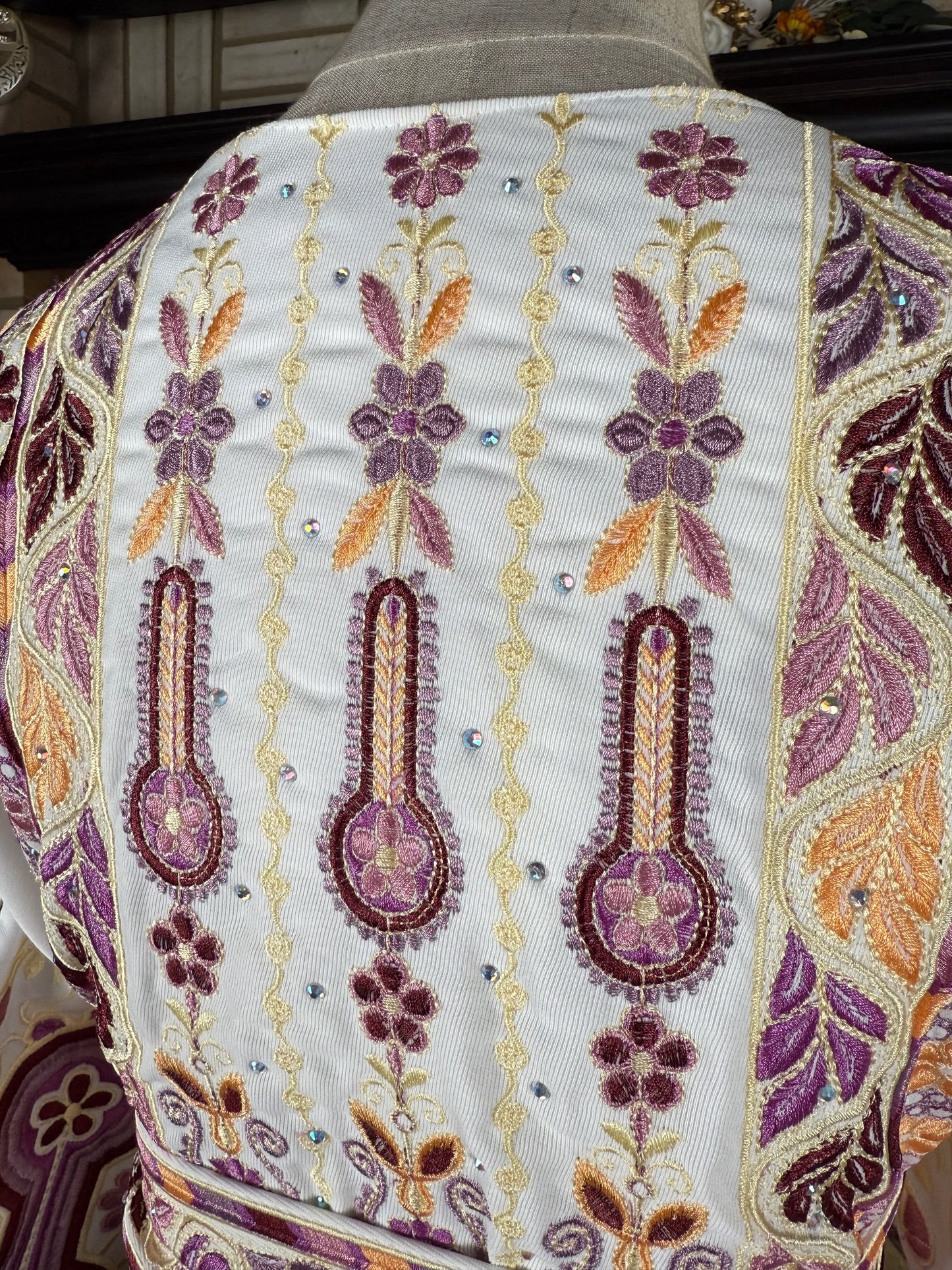 White/Purple Bridal Thobe