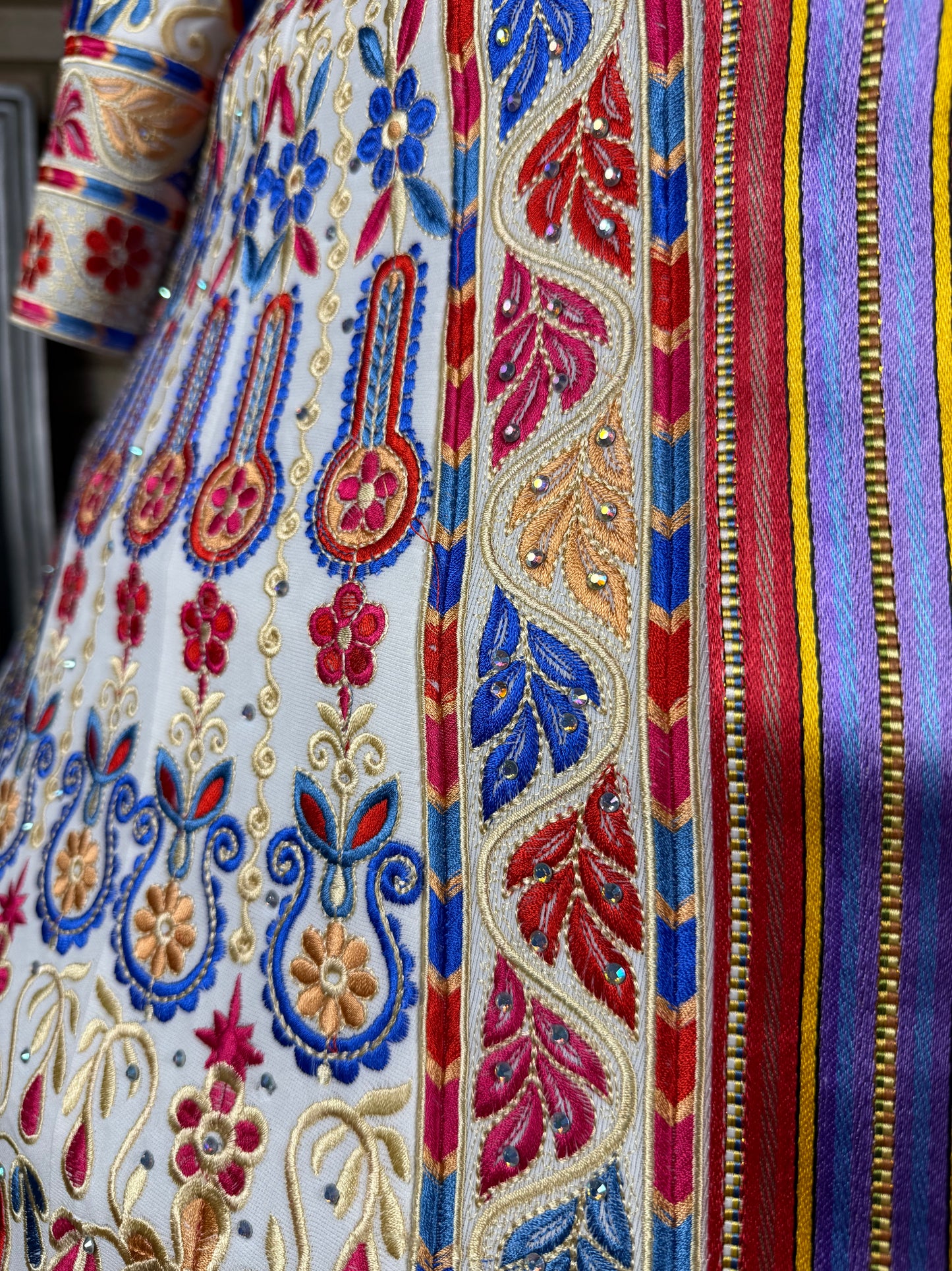 White/Blue Bridal Thobe