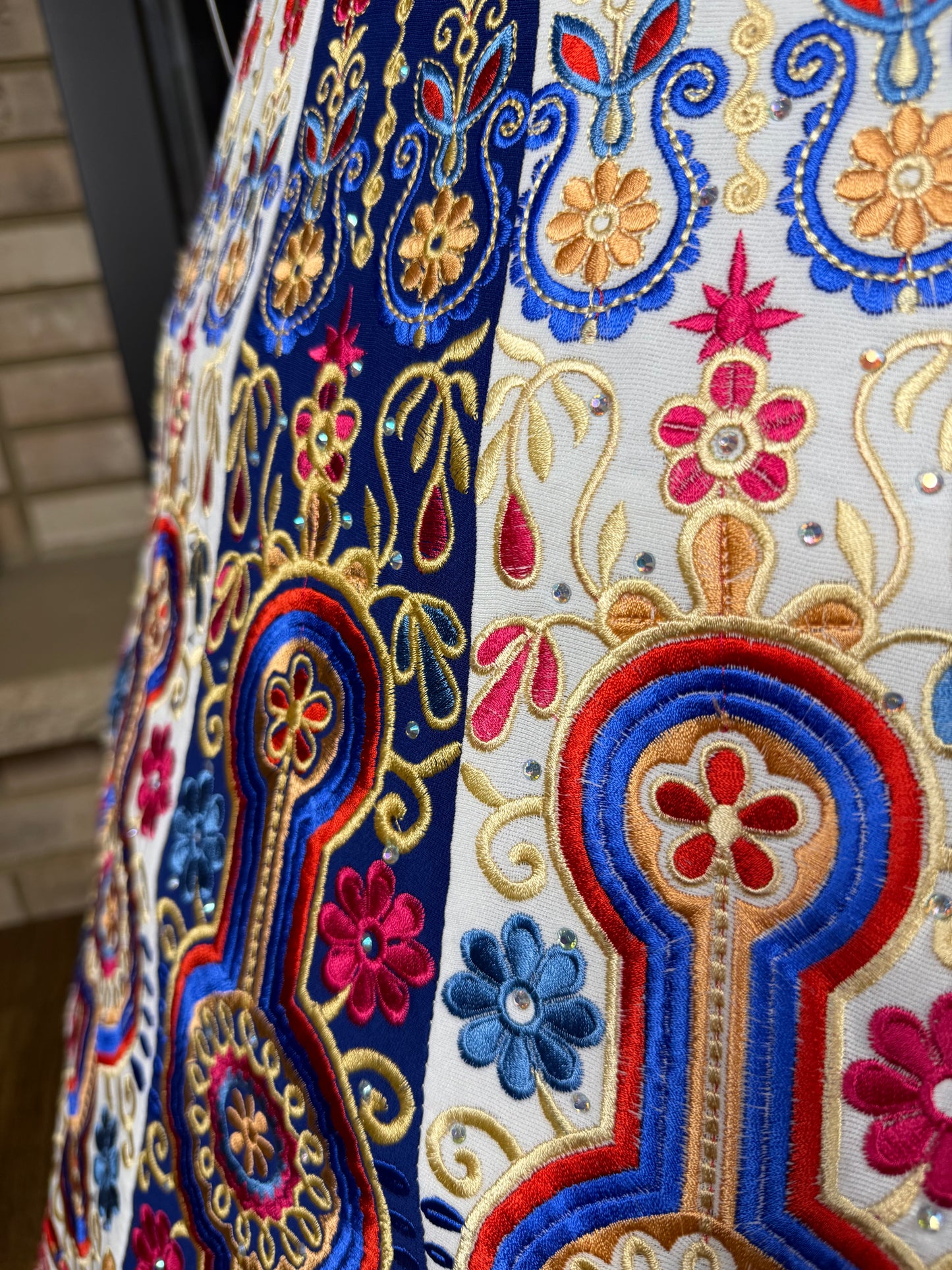 White/Blue Bridal Thobe