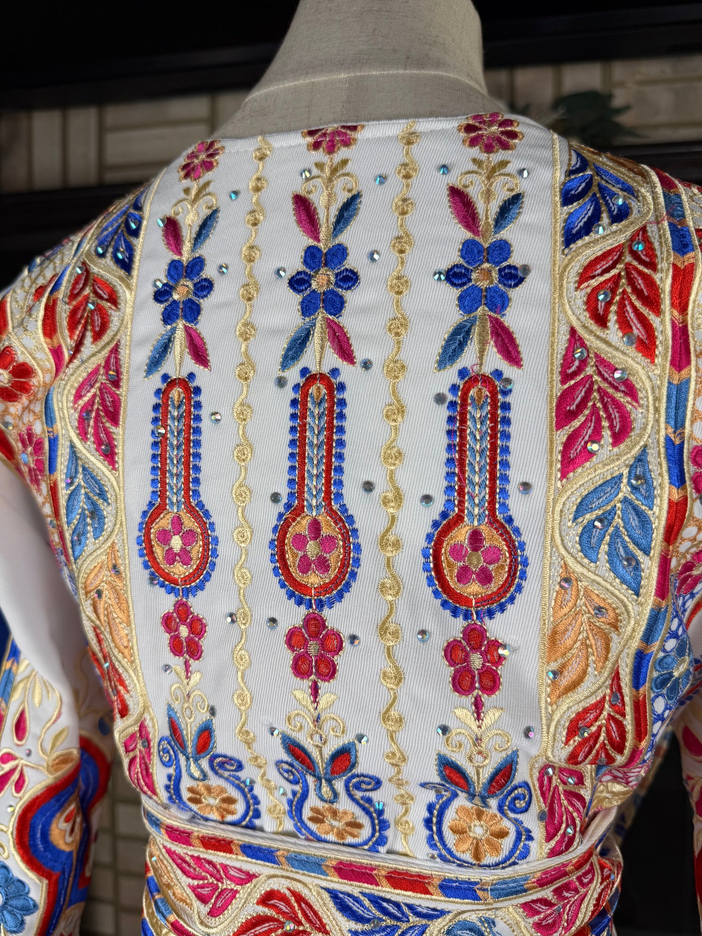 White/Blue Bridal Thobe