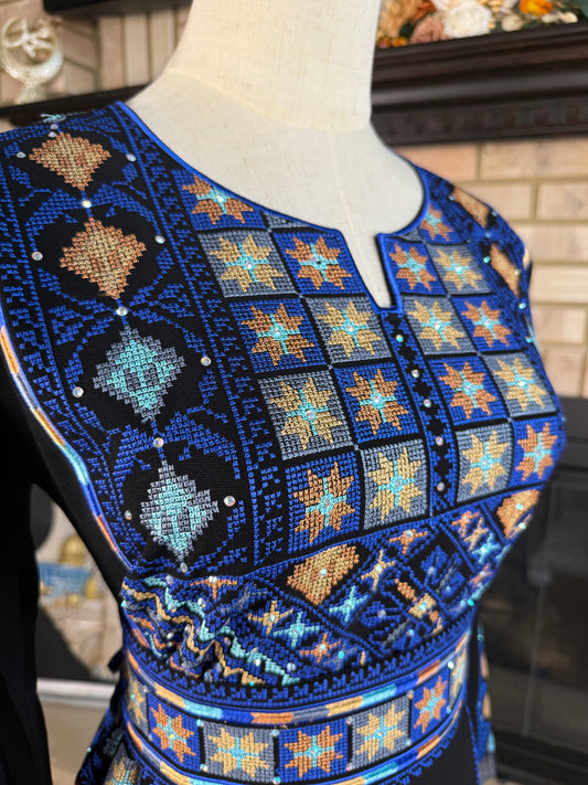 Black/Blue Deir Al-Balah Thobe