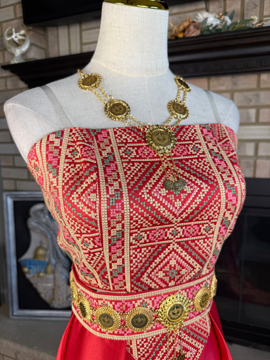 Red/Gold Satin Bridal Thobe II