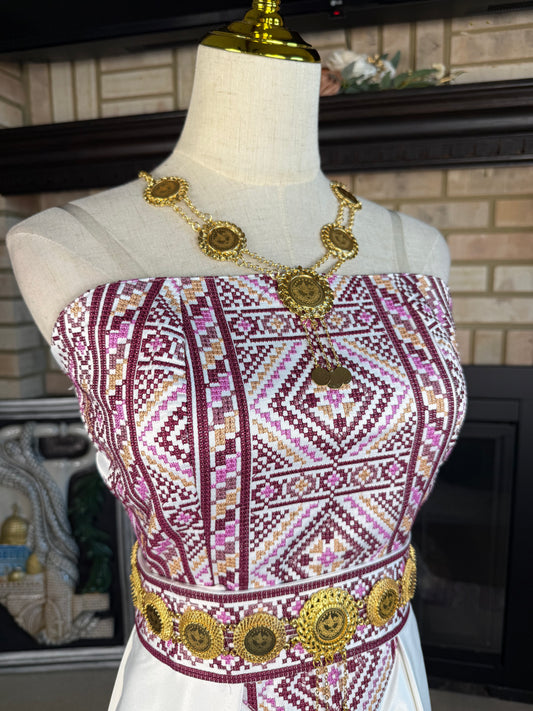 White/Purple Satin Bridal Thobe II