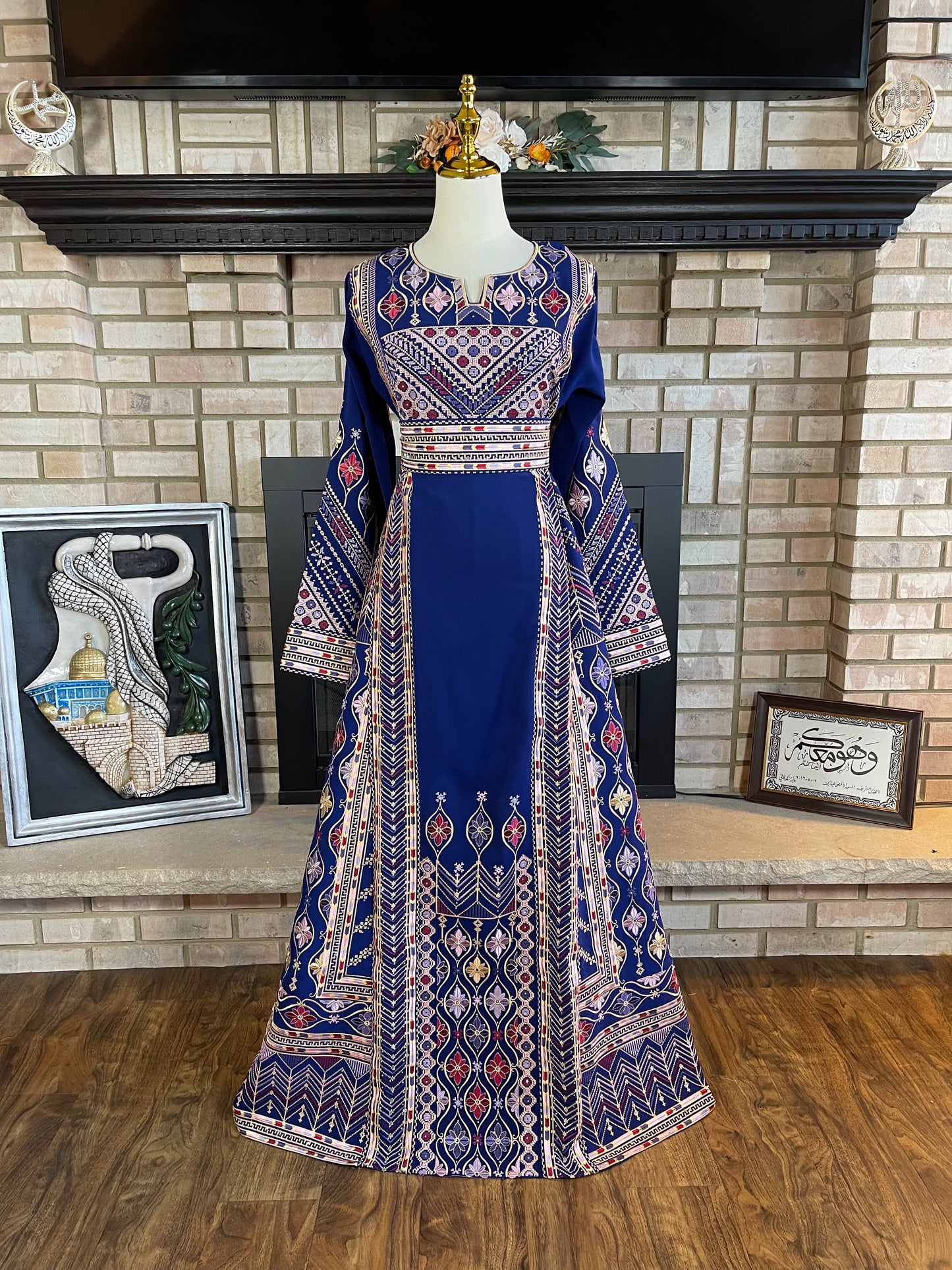 Navy Blue Jafra Thobe