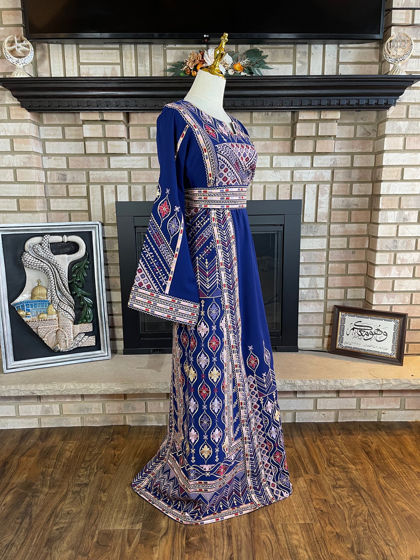 Navy Blue Jafra Thobe