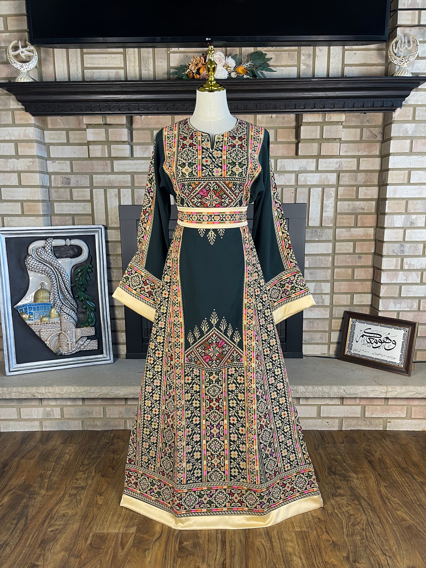 Olive Green Queen's Thobe