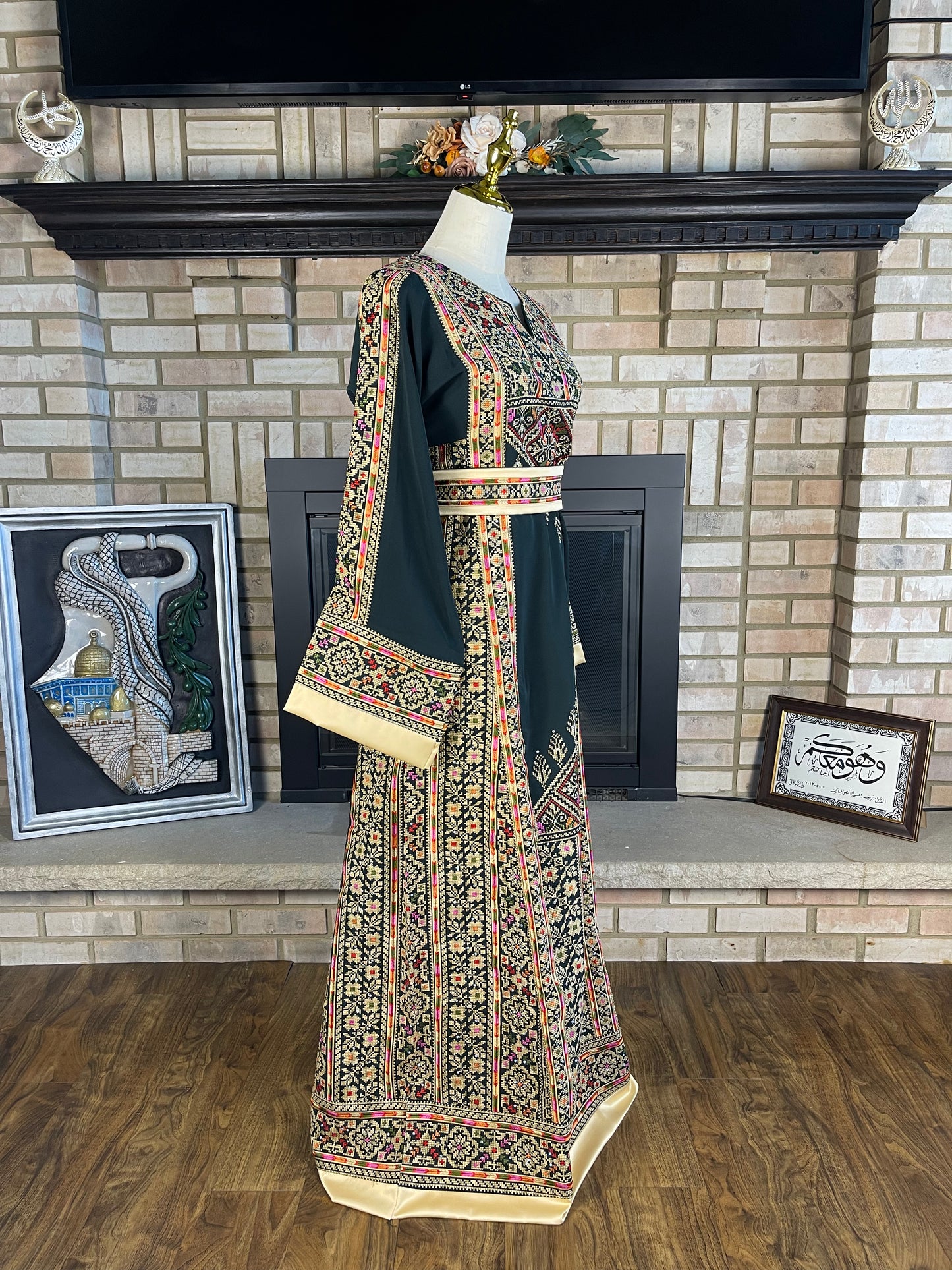 Olive Green Queen's Thobe