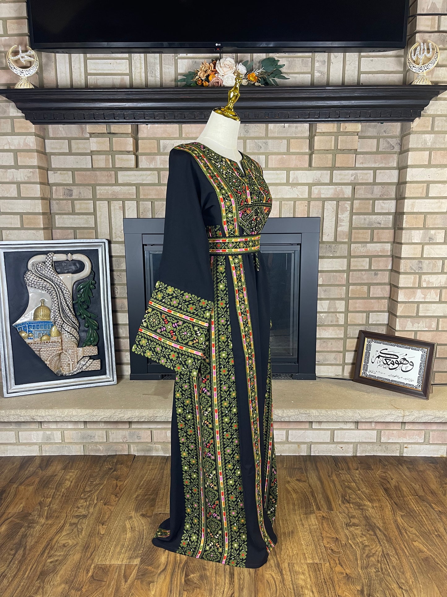 Black/Green Silwad Thobe
