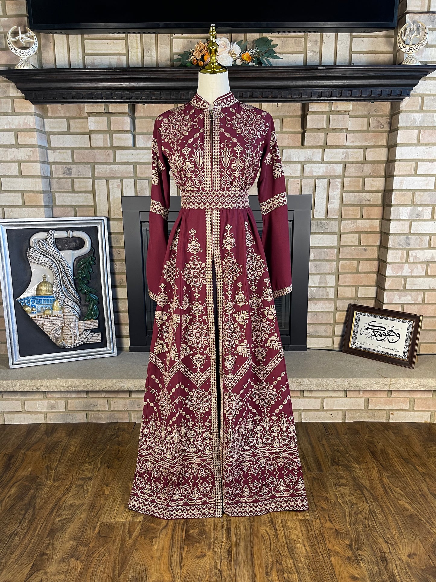 Burgundy Qaftan