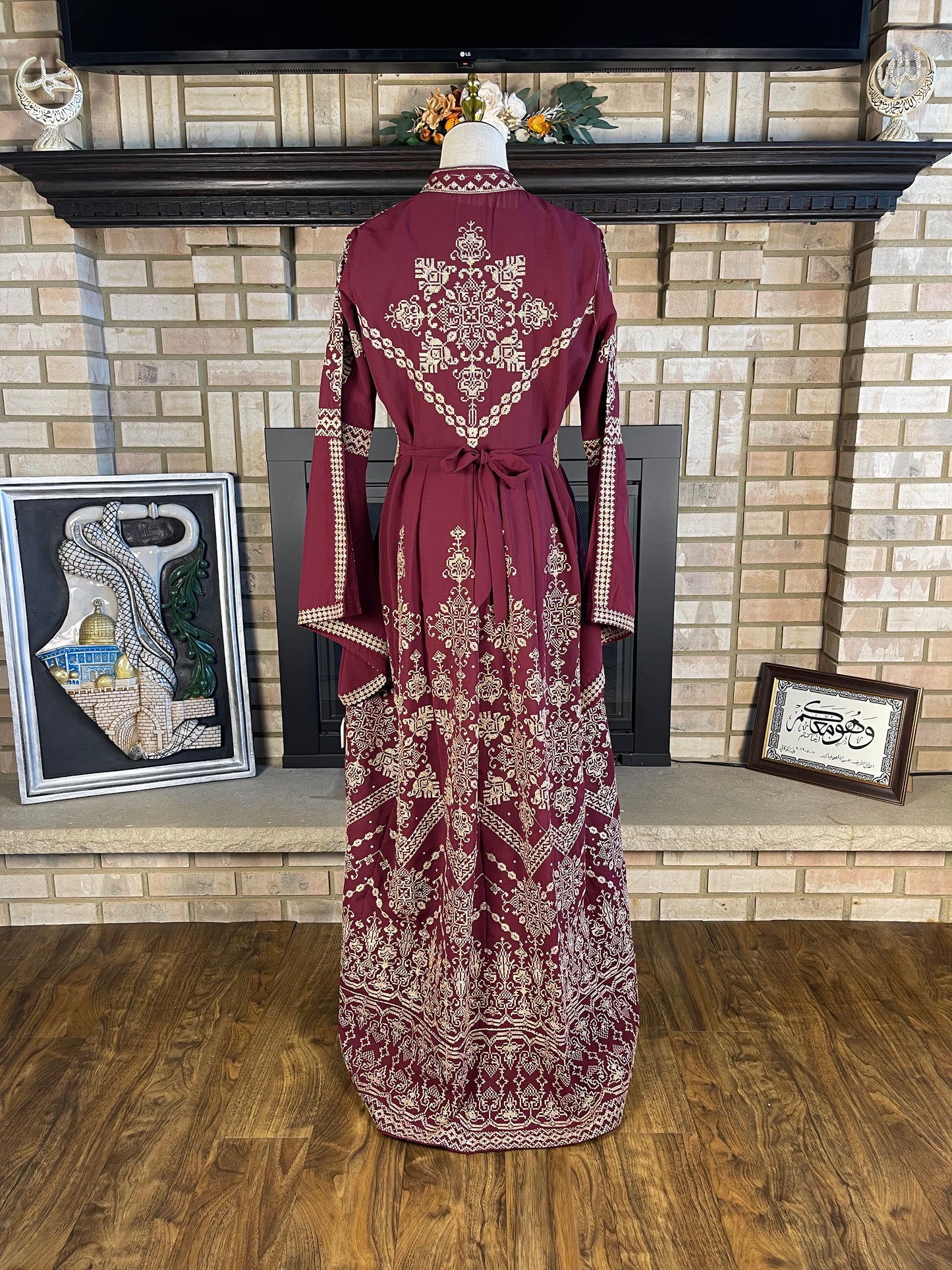 Burgundy Qaftan