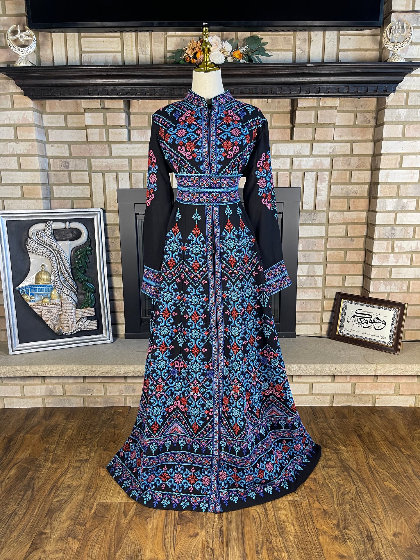Black/Blue Diamonds Qaftan
