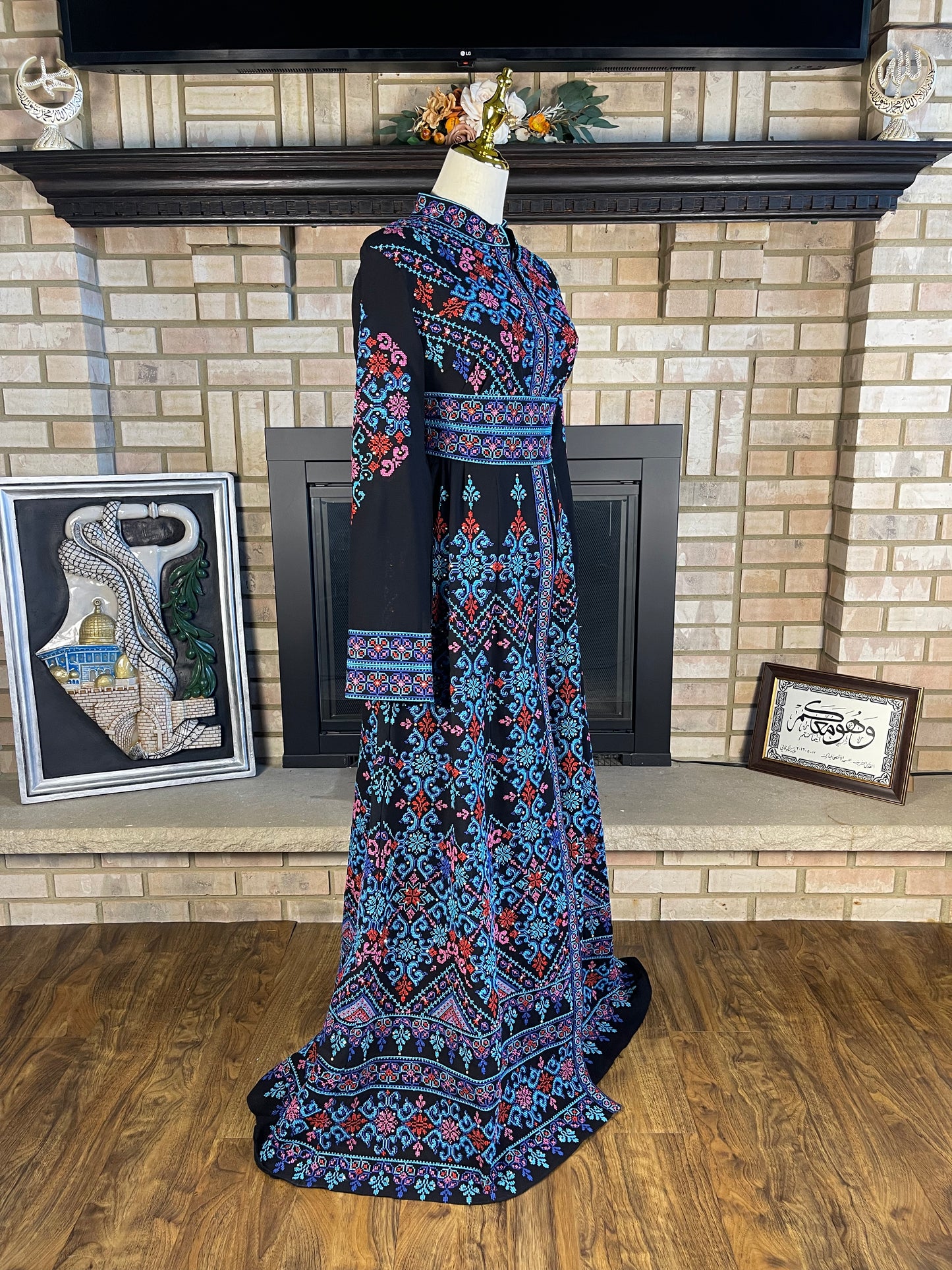 Black/Blue Diamonds Qaftan