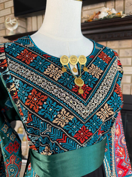 Black/Turquoise Tiberias Thobe