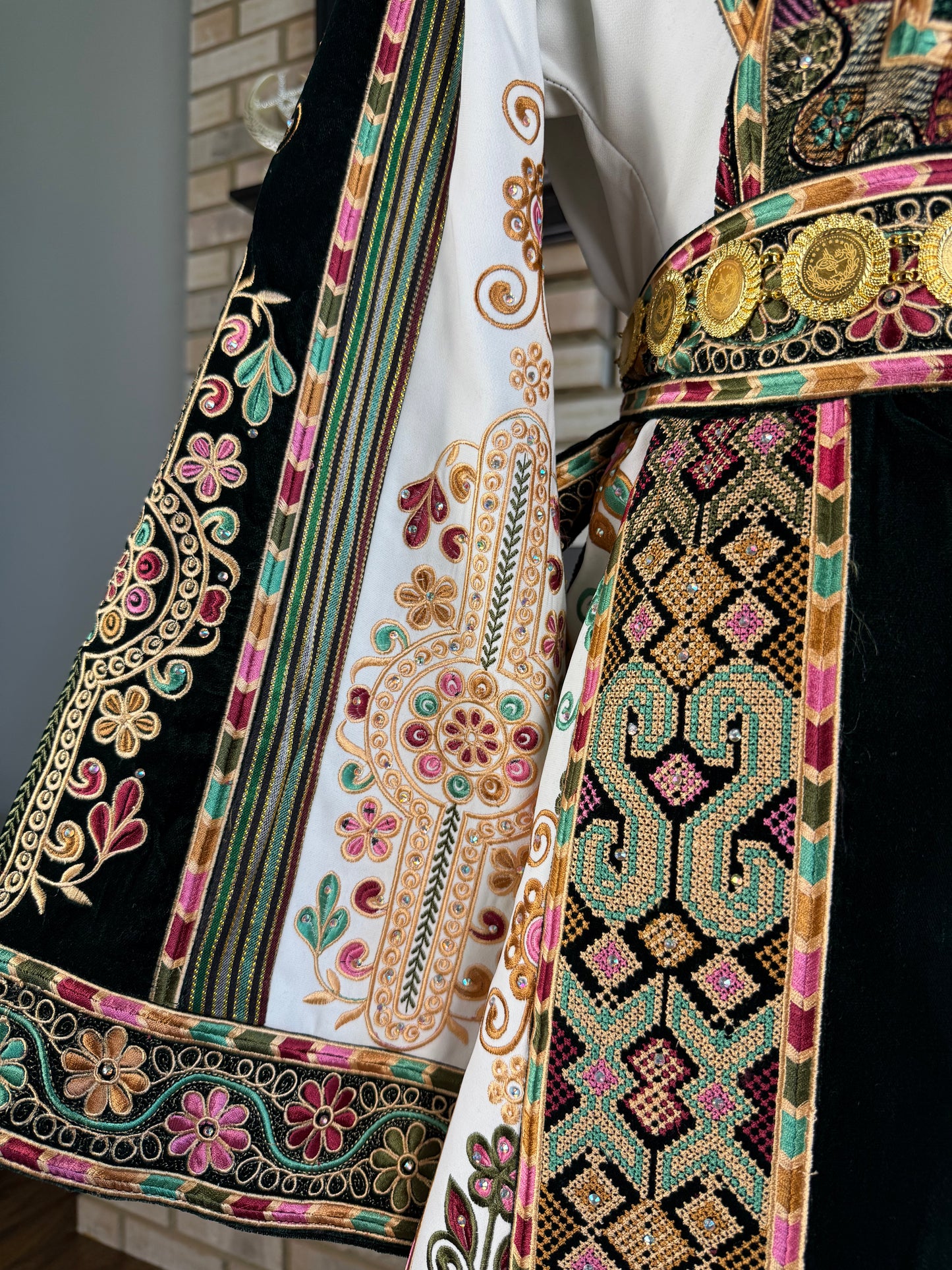 Dark Green Velvet Malaka Thobe