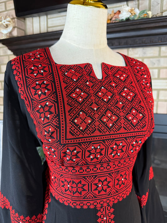 Black/Red Tulkarm Thobe