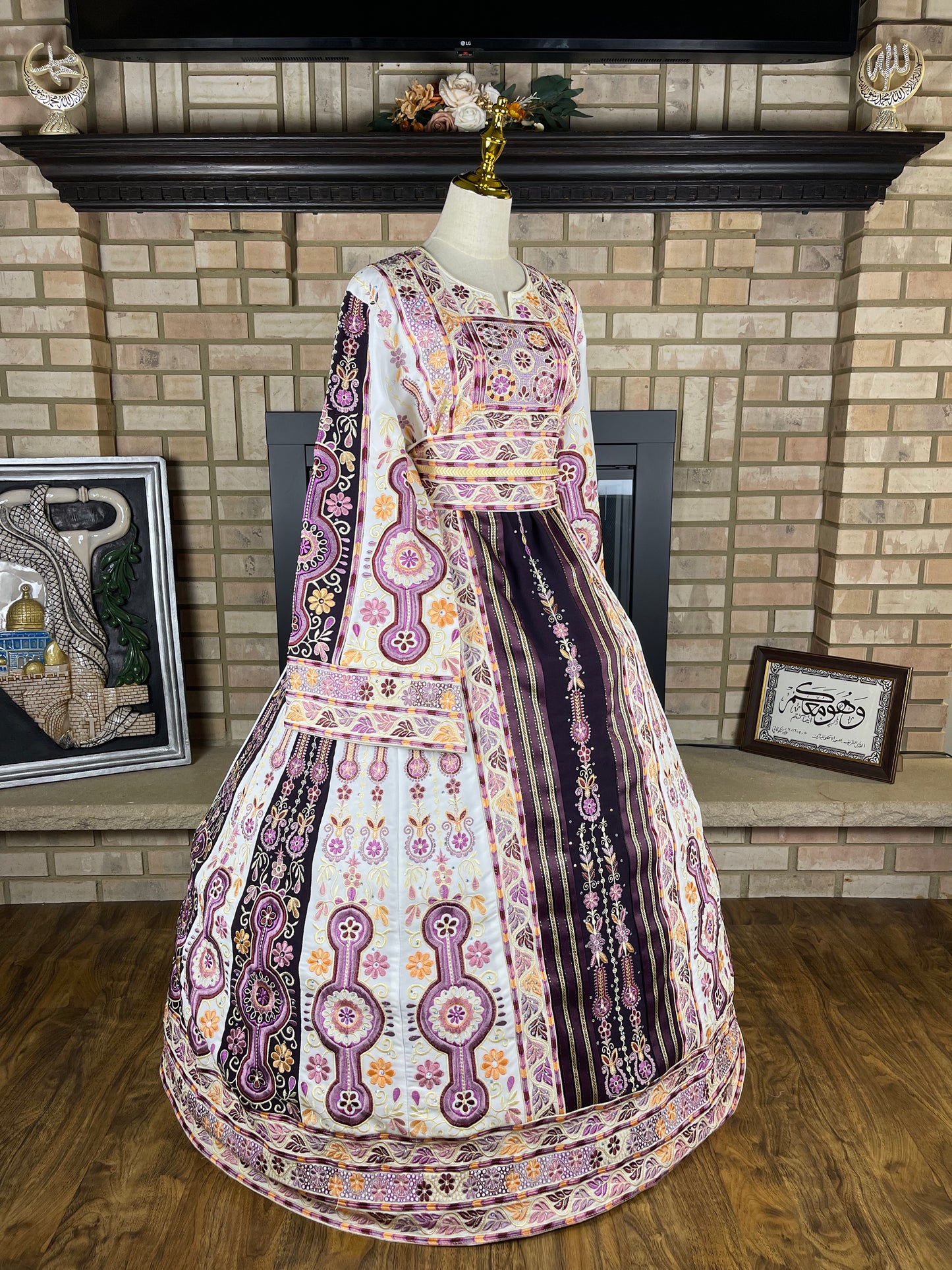 White/Purple Bridal Thobe