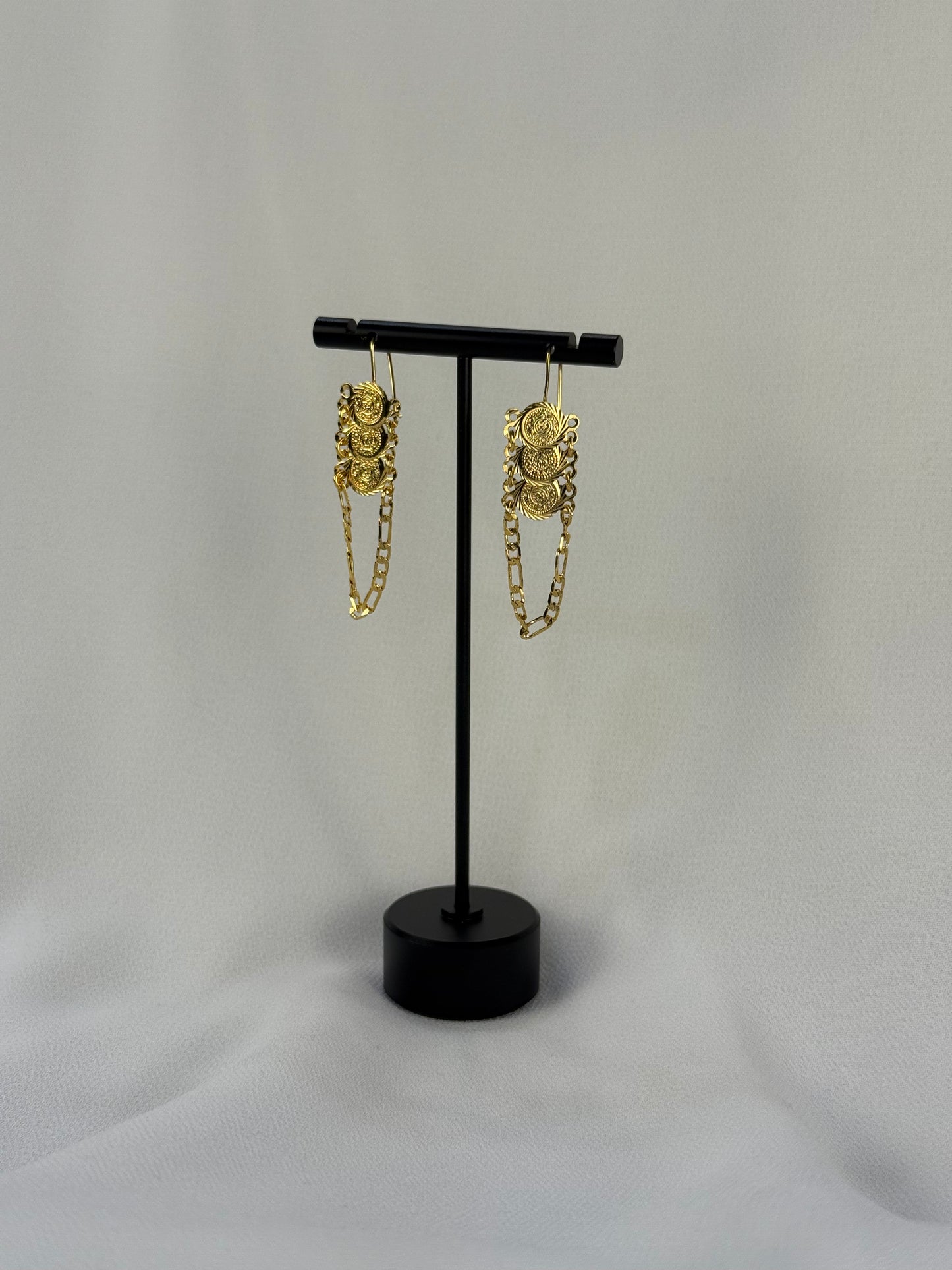 Traditional Golden Coin "Lira" Earrings
