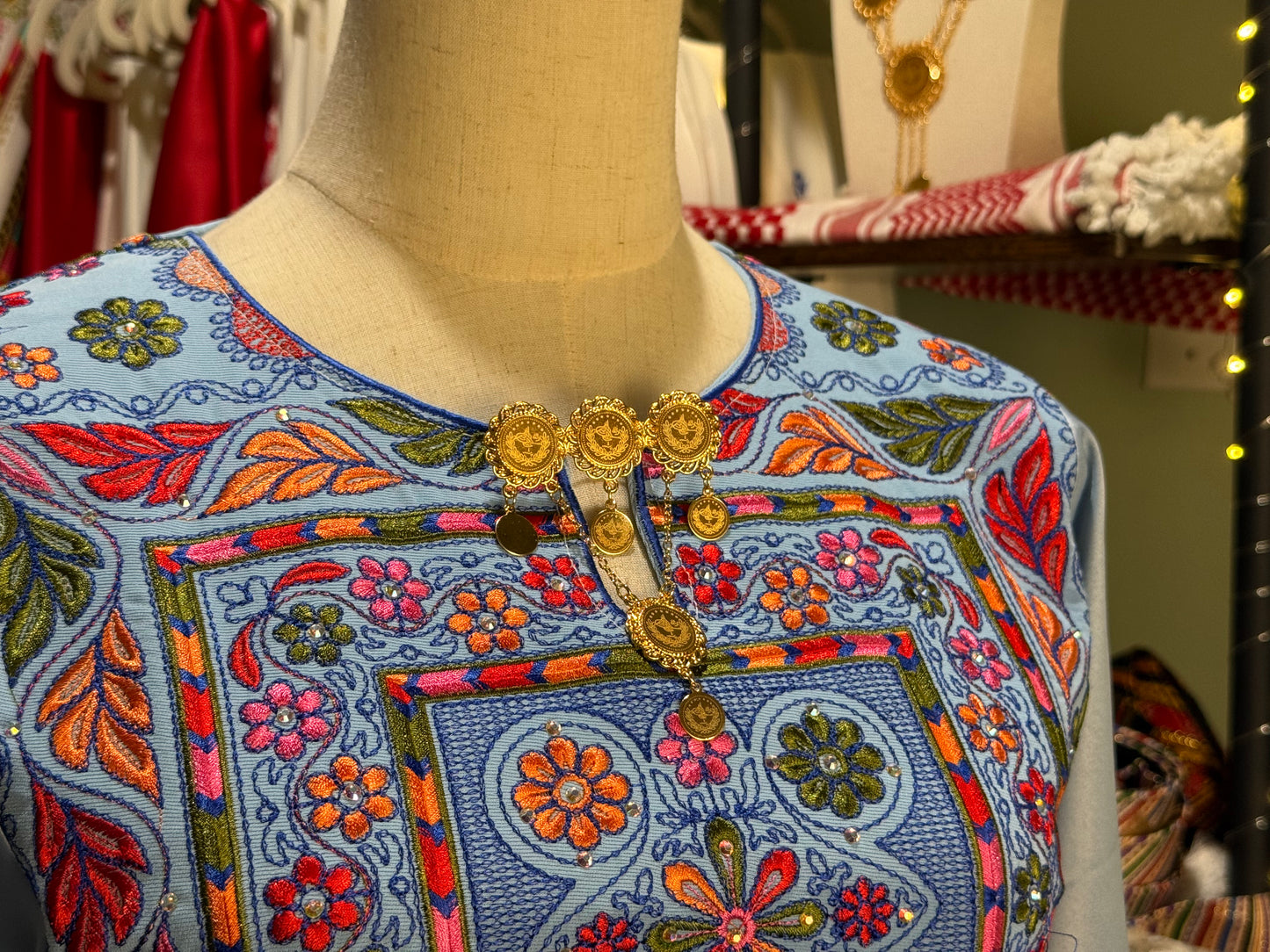 Traditional Golden Coin "Lira" Brooch (4 Liras)