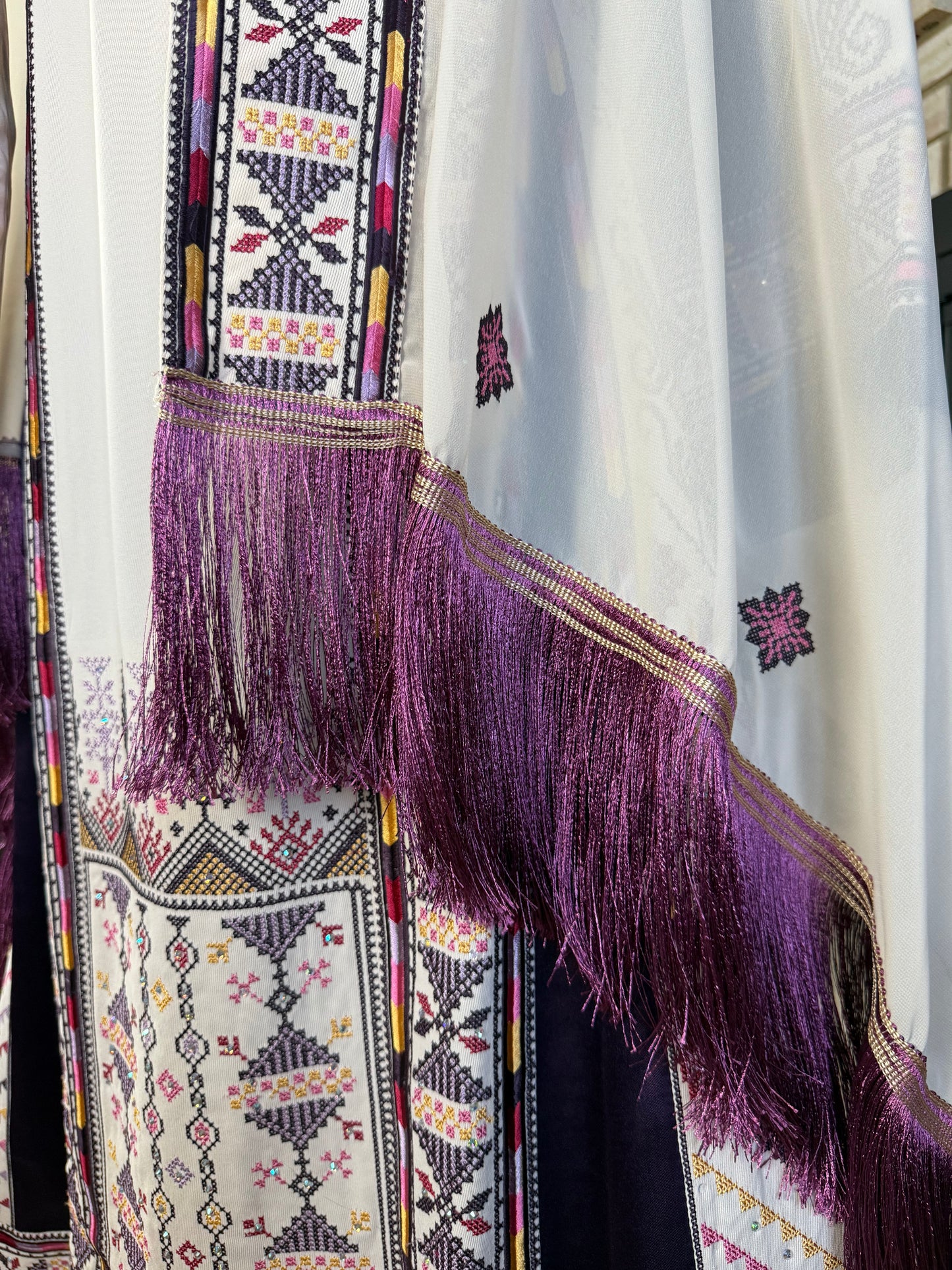 Cream/Grape Akka Headpiece