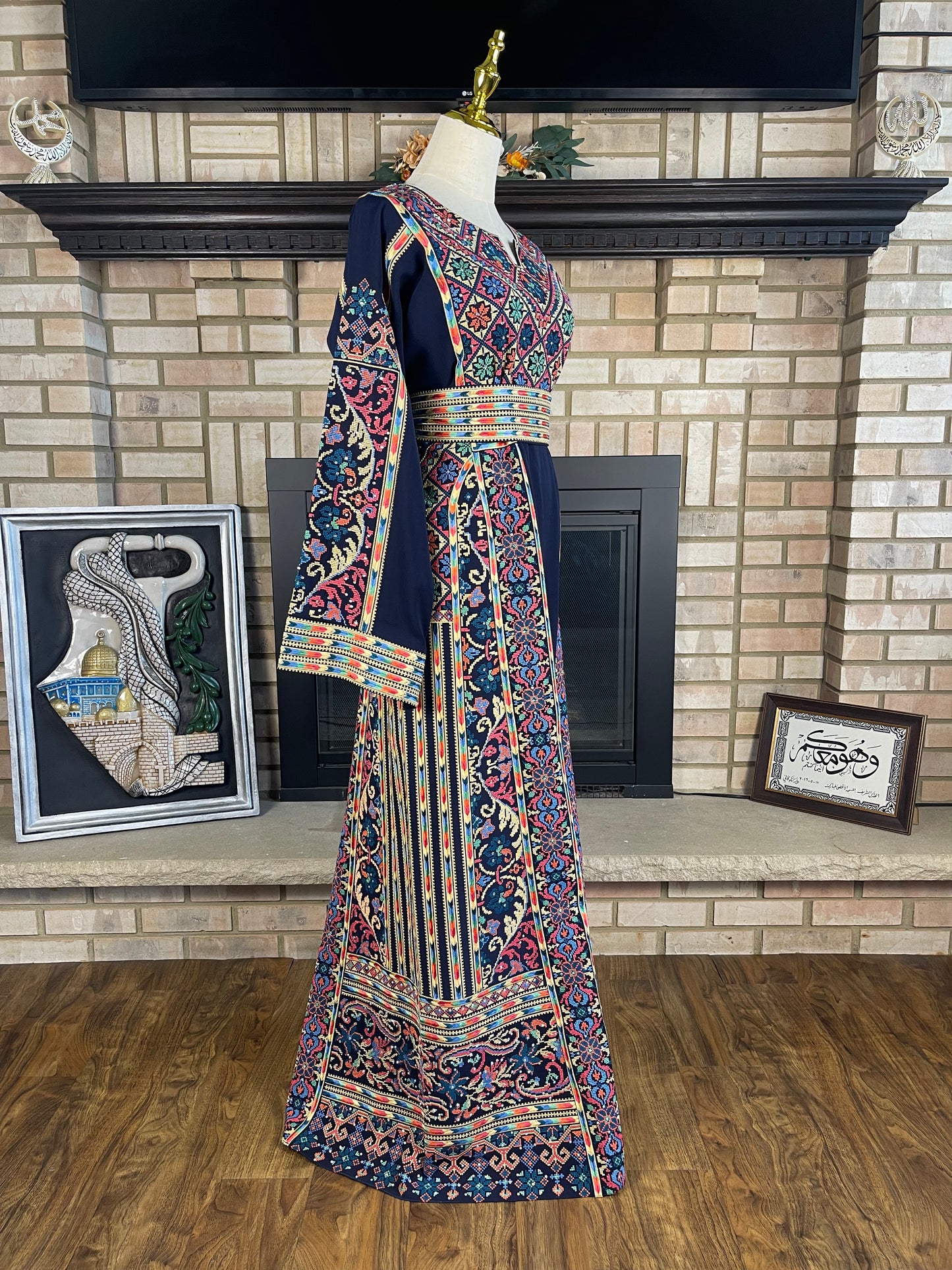 Navy Blue Gaza Thobe