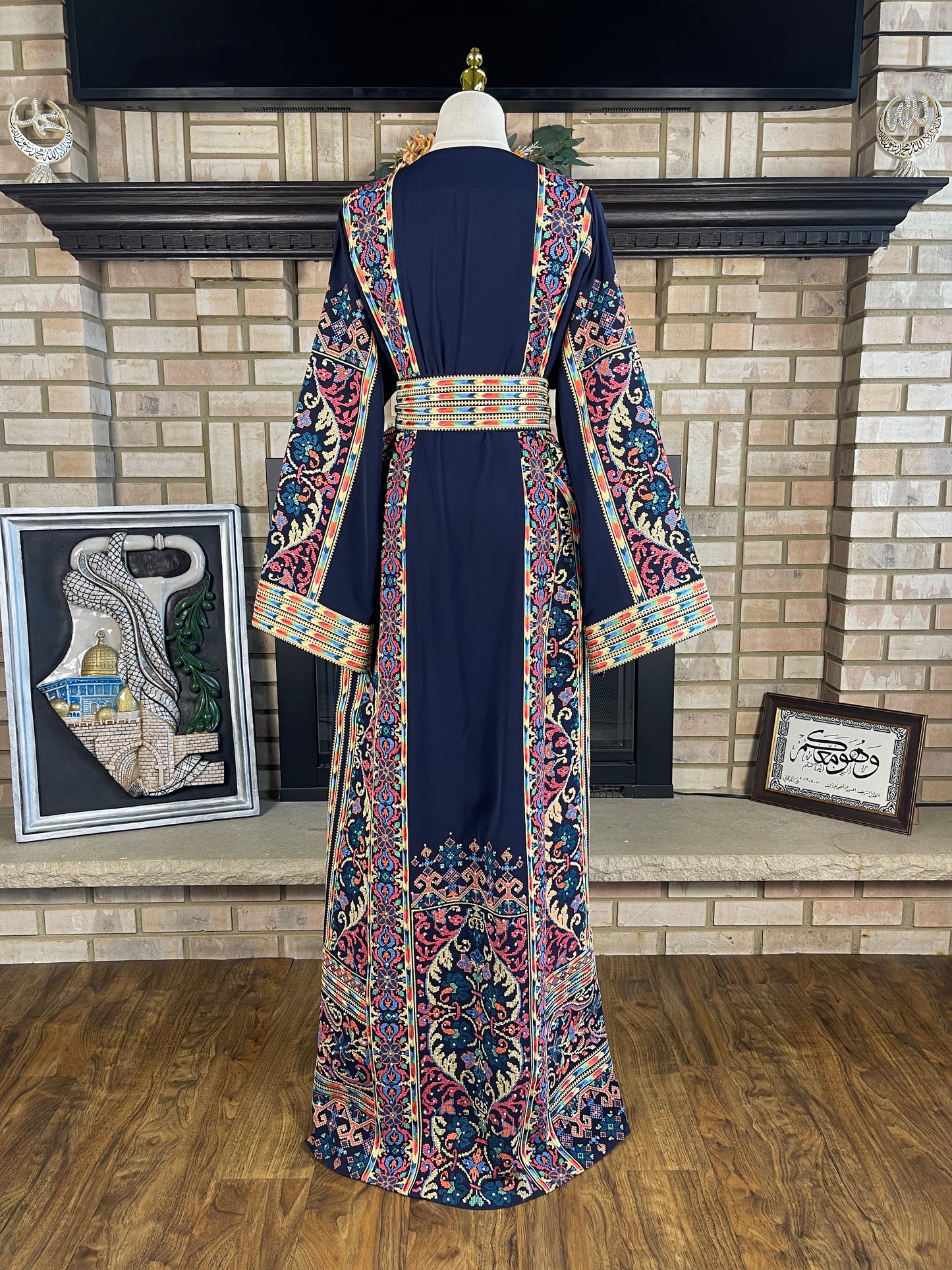 Navy Blue Gaza Thobe