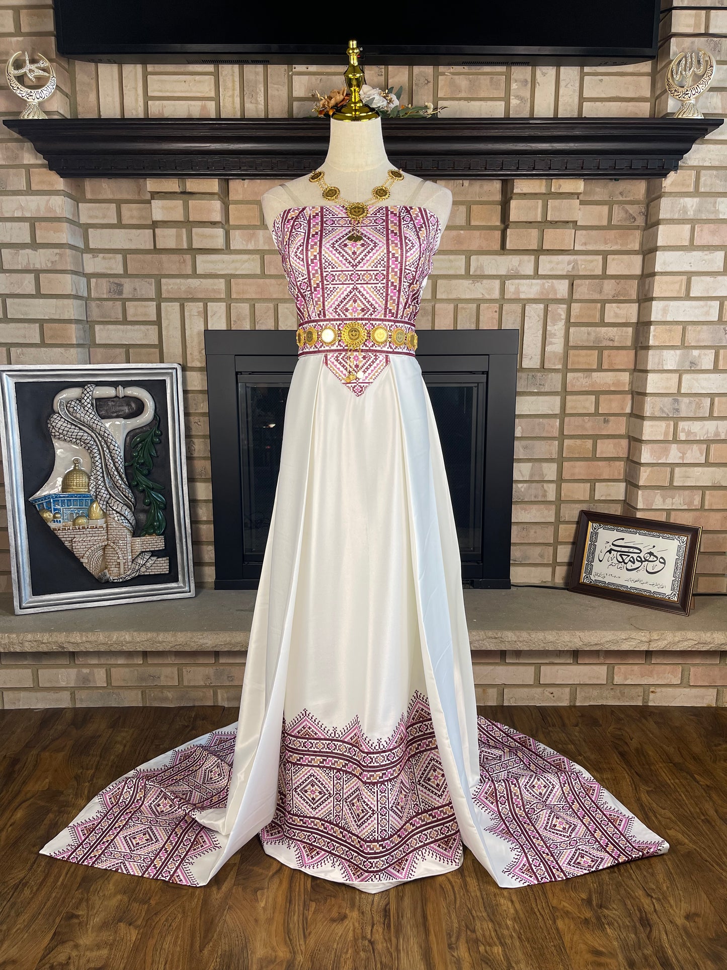 White/Purple Satin Bridal Thobe II