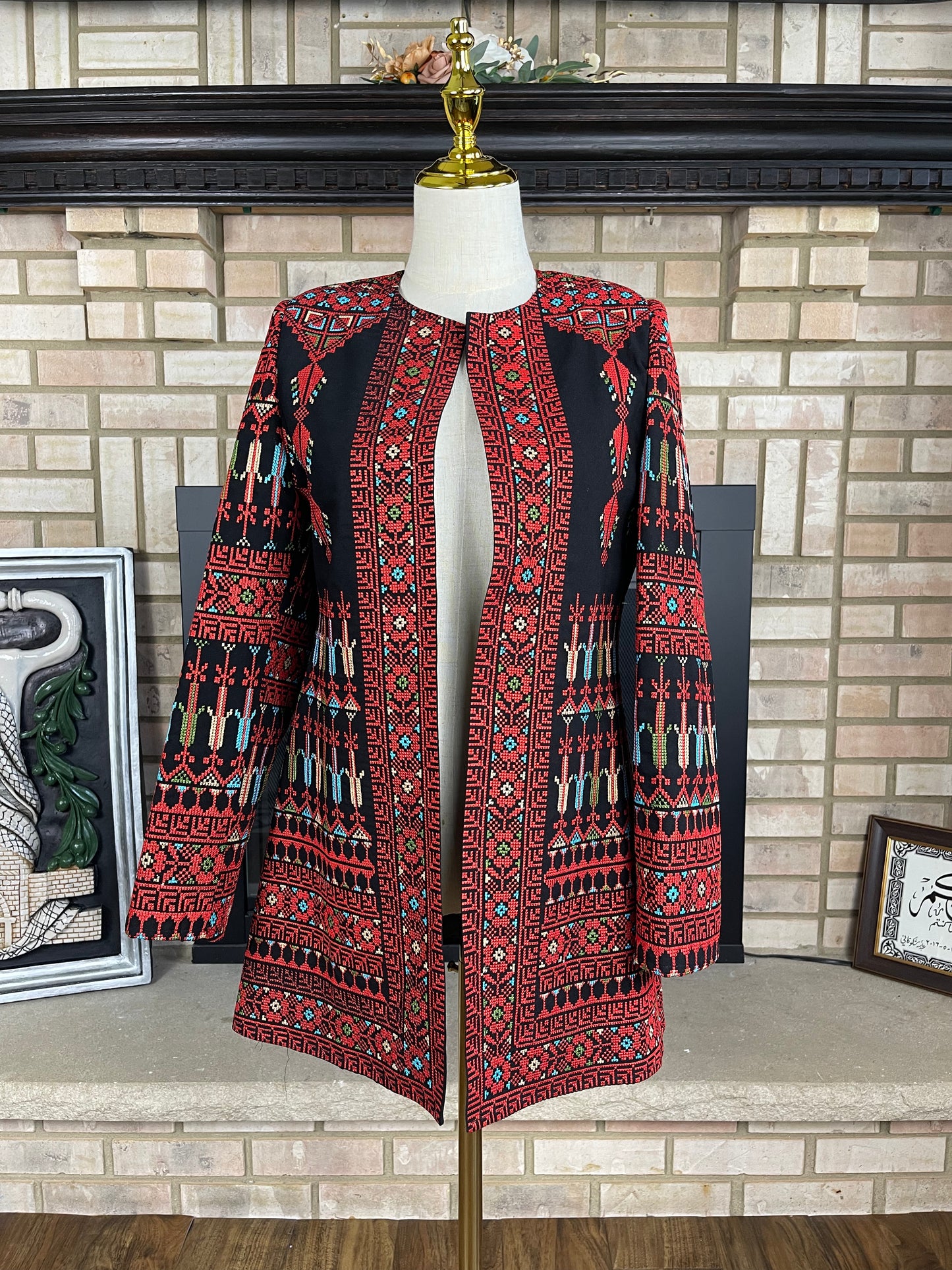 Black Tatreez Cardigan
