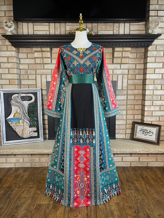 Black/Turquoise Tiberias Thobe